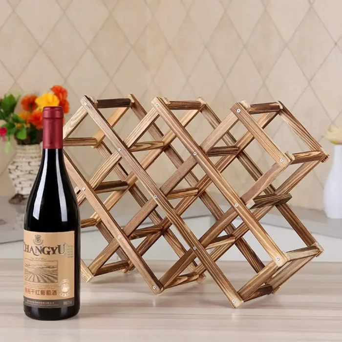wooden wine rack
