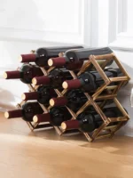 wooden wine rack
