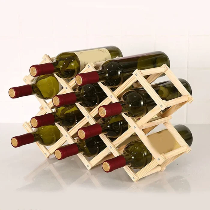 wooden wine rack