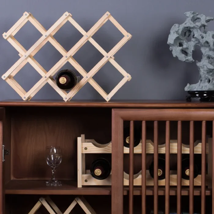 wooden wine rack