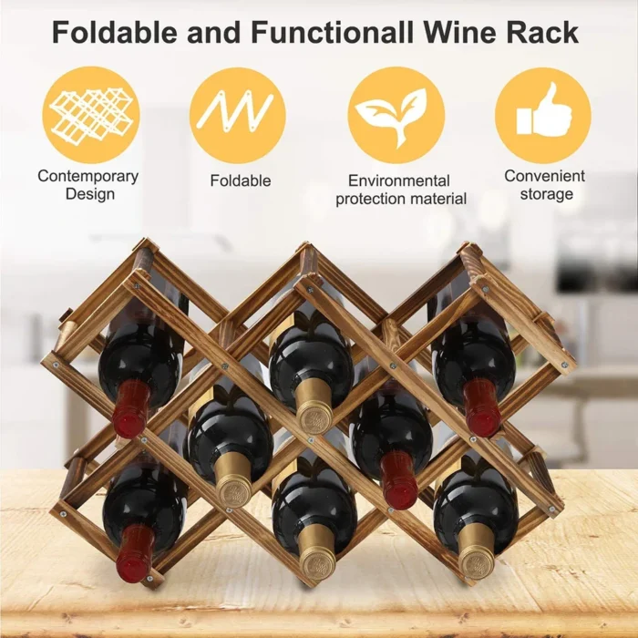 wooden wine rack