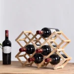 wooden wine rack