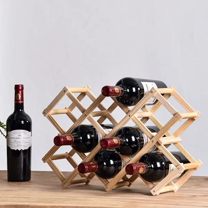 wooden wine rack
