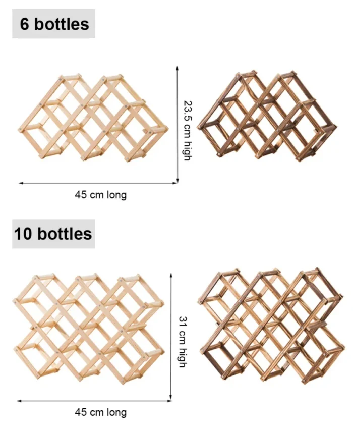 wooden wine rack