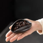 Ceramic Tea Tray & Coffee Bean Dispenser Set – Decorative Lotus Bean Plate for Tea and Coffee Lovers - Image 2