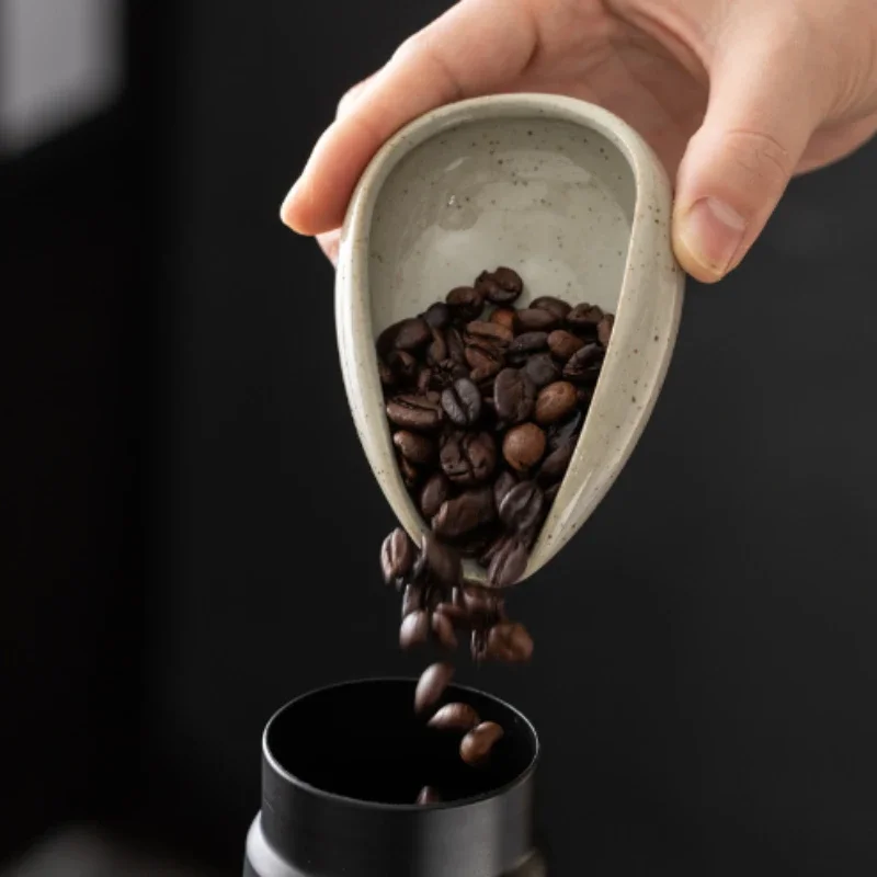 kf-S274c4e9906df4368a9a957880de166ceI Ceramic Tea Tray & Coffee Bean Dispenser Set – Decorative Lotus Bean Plate for Tea and Coffee Lovers - Image 1