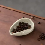 Ceramic Tea Tray & Coffee Bean Dispenser Set – Decorative Lotus Bean Plate for Tea and Coffee Lovers - Image 3